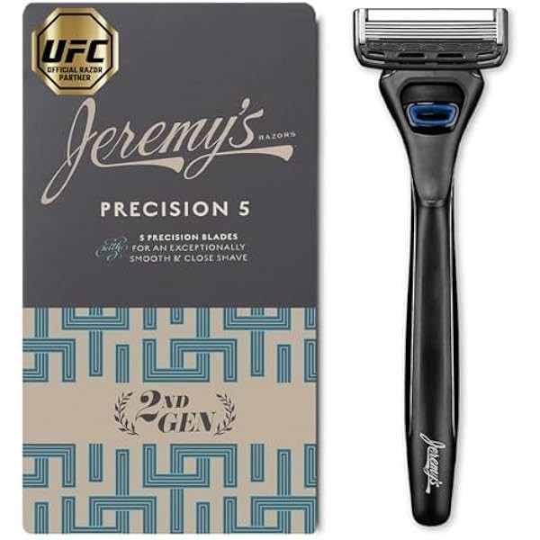 Jeremy's Razors for Men: Precision 5 Blade Razor - Stainless