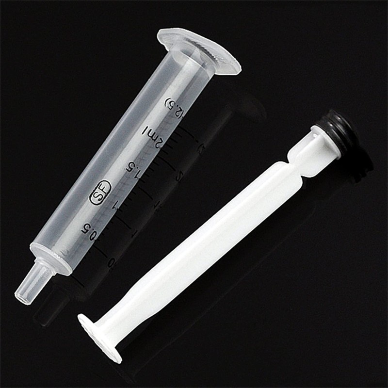 10PCS 2.5ML Reusable Plastic Syringe with Measurement Hydroponics Plastic Nutrient