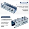 CNQLIS 2 PCS Strut Channel Connector Extend Bracket, U Shaped
