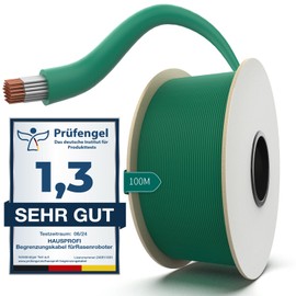 100 m Universal Boundary Cable for Robotic Lawnmowers, HAUSPROFI Boundary Wire Search Cable, Lead Cable Made of Tinned Copper, Lawn Robot Accessories, Diameter 2.7 mm (100 m)