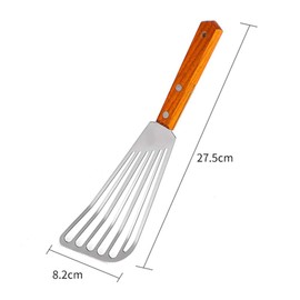 MEETOZ Stainless Fish Spatula, Nonstick Spatula Turner, Thin Slotted Spatula for Fish/Egg/Meat/Dumpling Turning, Flipping, Frying and Grilling