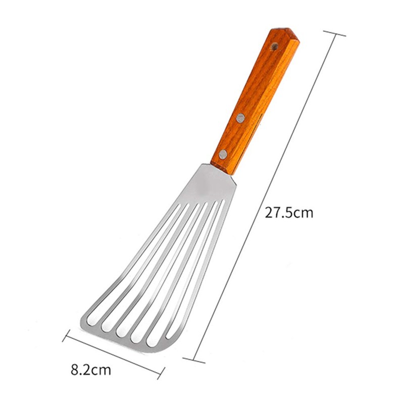 MEETOZ Stainless Fish Spatula, Nonstick Spatula Turner, Thin Slotted Spatula