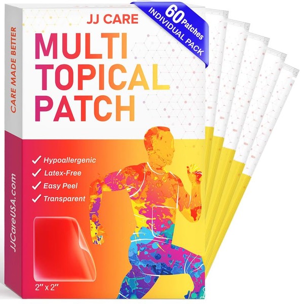JJ CARE Multi Topical Patch (Pack of 60), Daily Use Topical Patch for 2 Months Supply, Essential Patches for Wellness Support