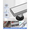 YEFU Shower Drain Nickel for Bathroom: 42 Inch Stainless Steel