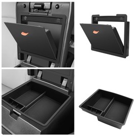 LANGBEAN Tacoma Center Console Organizer and Center Console Hidden Box Organizer for 2025 2024 Toyota Tacoma, ABS Storage Box,Insert Container Pallet，2 Pack