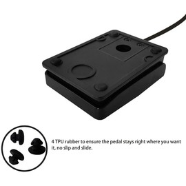 Zodazoqa USB Single Foot Pedal Optical Switch Control One Key Program Computer Keyboard Mouse Game Action HID,Single Foot Switch USB Keypress Simulator Pedal Control