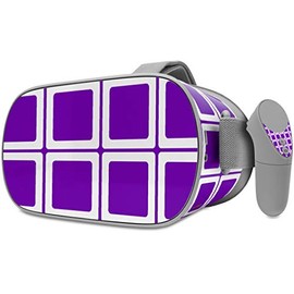 Decal Style Skin Wrap Compatible with Oculus Go Headset - Squared Purple (Oculus NOT Included)
