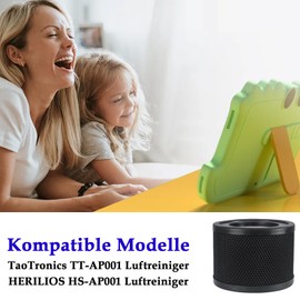 AP001 Replacement Filter for TaoTronics TT-AP001 & Herilios HS-AP001 Air Purifier, 3-in-1 Replacement HEPA Filter High Efficiency Activated Carbon and Pre Filter, Air Filter Replacement (Pack of 2)