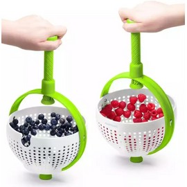 Kitchen Drainage Basket Colander Salad Spinner Colander Folding Handle
