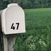 Ya_chtttwo Metal House Numbers,3" Black Metal Modern Door Garden Mailbox
