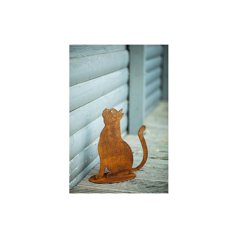 Bornhöft Garden Stake Cat Rental for Standing Metal Rust Garden