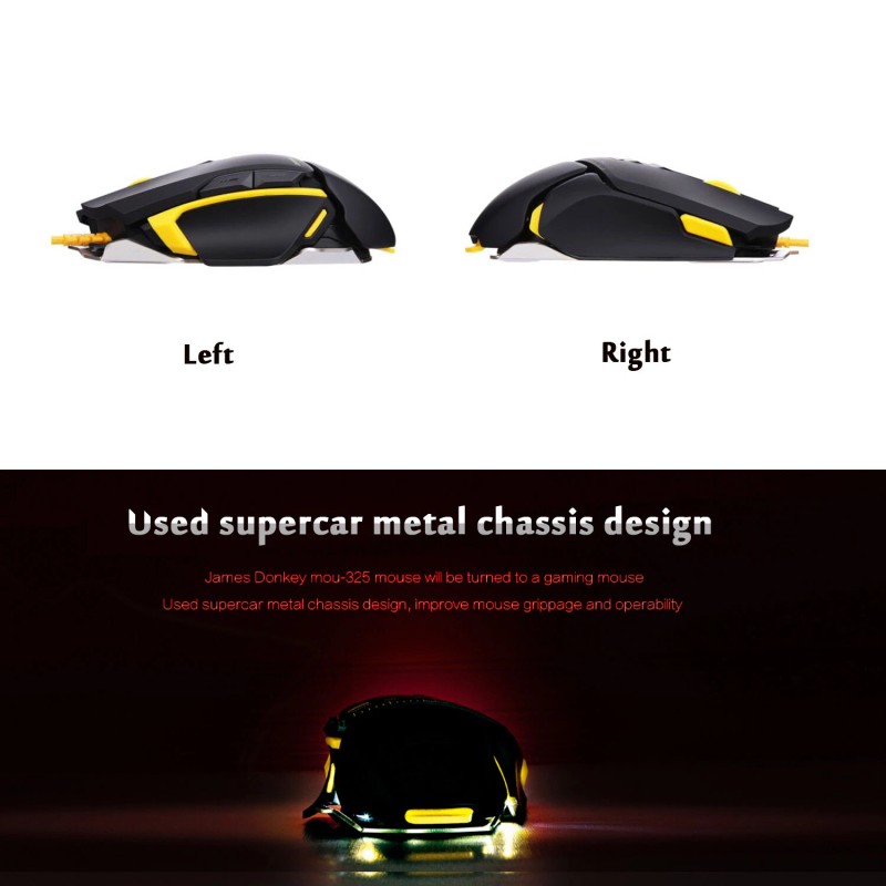 James Donkey 325S Gaming Mice USB Wired Mouse with Adjustable