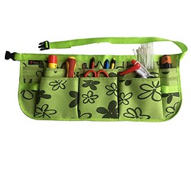 zojo Heavy Duty Waxed Canvas Work Apron with Tool Pockets (Small Size, Flower Print)