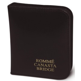 Playing Cards Rummy Canasta Bridge (in Leather Case)