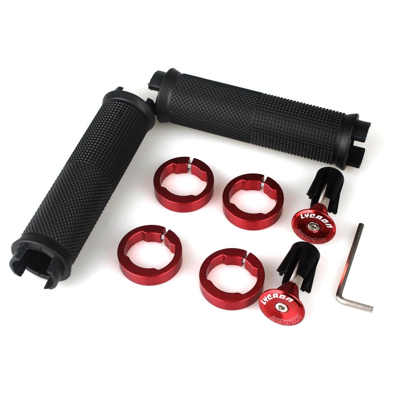 LYCAON Grips for Mountain Bikes Bicycle Handlebar Grips Double Lock