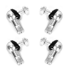 Ruimou 4pcs Rod End Ball Bearing Stud with Dust Plug (M6 x 1.0,Left+Right Rotation) Angle Linkage Ball Joint Replacement for Air Spring (M6, 2pcs-LH,2pcs-RH)