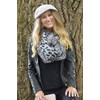 styleBREAKER leopard print scarf loop tube 01017009, color:grey