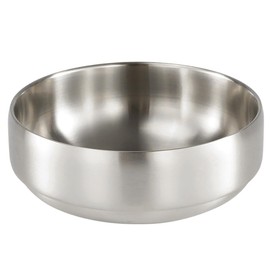 SANQIAHOME 1400mlQuality Double-Walled Stainless Steel Large Salad Bowl,Heat-Insulated and Anti-Scald Large-Capacity Soup Bowl,Silver