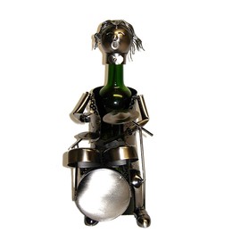 ThreeStar Drummer Wine Bottle Holder Metal Character