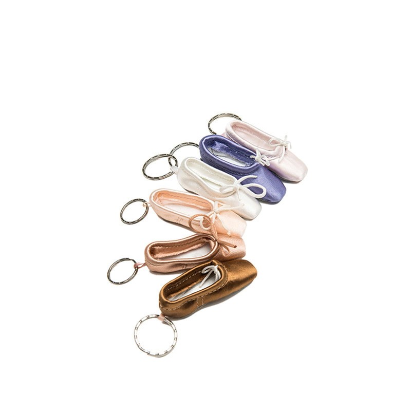 Montesy Handcrafted Ballet Shoe Keychain Silk Pointe Shoe Keyrings Elegant