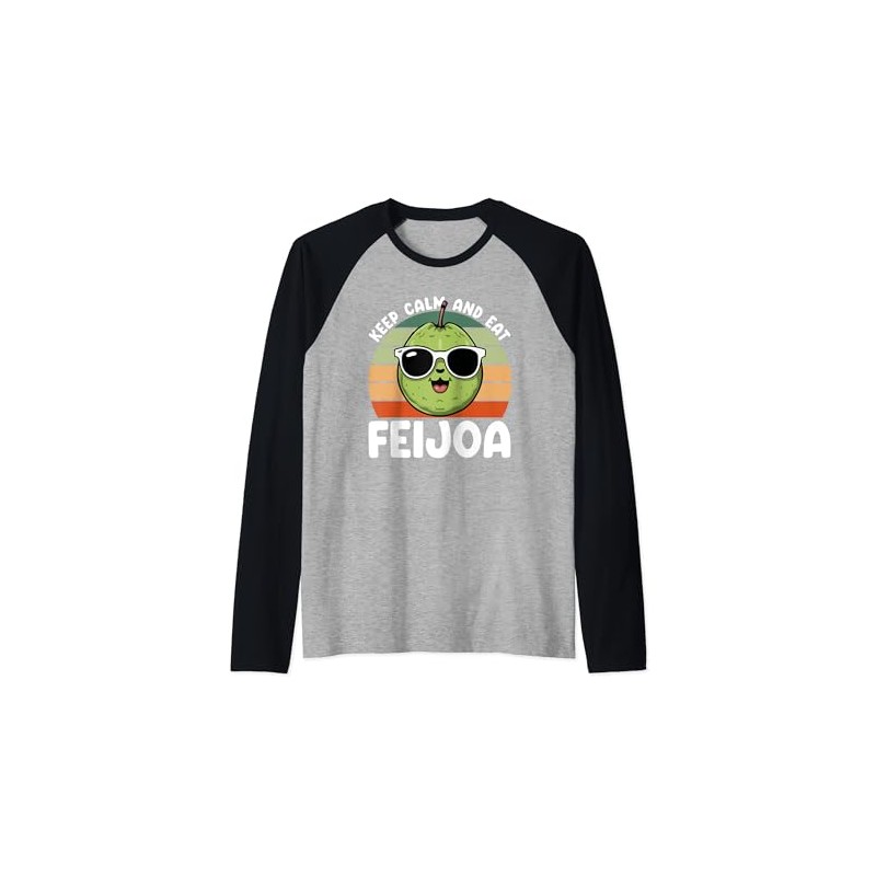 Fruit Lover Gardener Keep Calm Eat Feijoa Raglan Baseball Tee