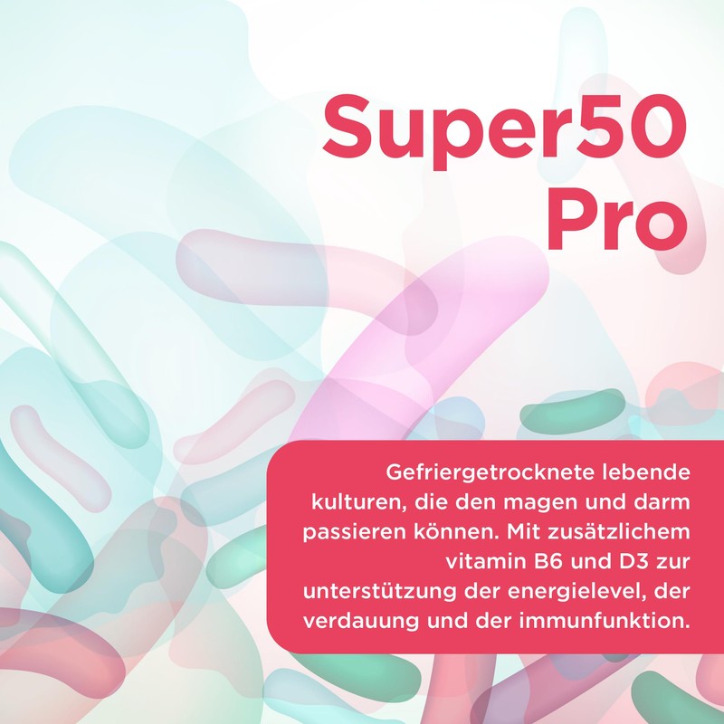 Healthspan Super50 Probiotic, Support for a Healthy Intestinal Flora with