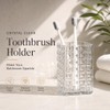 2 Pack Acrylic Toothbrush Holder, Clear Diamond Faceted Cup for