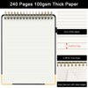 Mousbull Top Spiral Notebook, A4 Hardcover Top Bound Steno Pads,