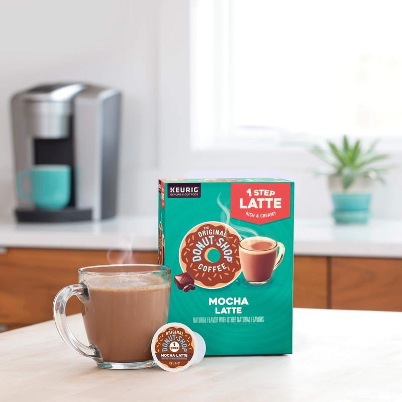 The Original Donut Shop Mocha One-Step Latte, Single Serve Coffee