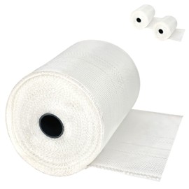 Junrvivy 2 Rolls of Fibreglass Fabric, Glass Fibre Mat, 10 cm x 30 m, Reinforcement Mesh Outer End Inside, Glass Fibre Tape (Not Sticky)