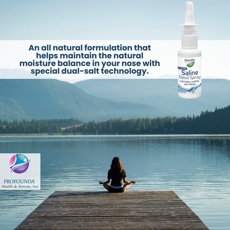 NaturePro All Natural Saline Nasal Spray, 0.75 fl. oz., Kosher,