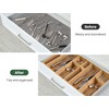 Kootek 6 Pcs Bamboo Drawer Organizer, Kitchen Utensils Storage Boxes