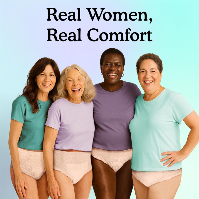 Because Discreet Maximum Adult Incontinence & Postpartum Underwear for Women,