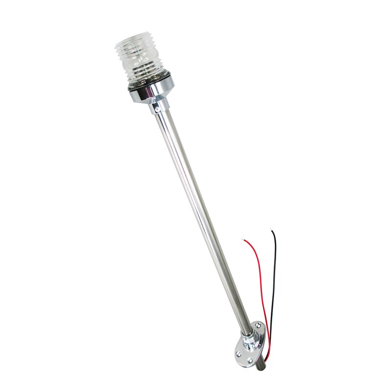 24" Long Marine Stern Light Stainless Steel Tubing BA15D Bulb