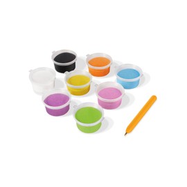 Jovi - Play&Fun Set for Painting with Coloured Sand, 8 Sand Tins and Monster Painting Films, Gifts and Crafts for Girls and Boys from 3 Years (2103)