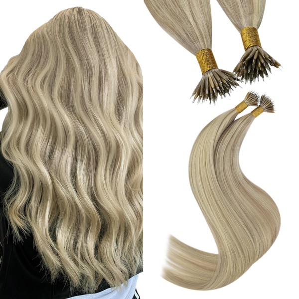 YoungSee Hair Extensions Nano Ring Highlight 18Inch Nano Extensions Human