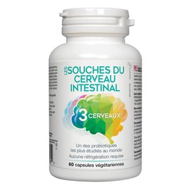 3 Brains 3 Brains The Gut-Brain Strain Probiotic, 10 Billion CFU, 60 vcaps