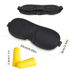 Tadipri Schlafmaske für Männer & Frauen, 3D Schlafbrille Nachtmaske, Memory Schaum Augenabdeckung，Absolute Dunkelheit Augenmaske mit Ohrstöpseln