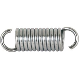 Prime-Line SP 9613 Extension Spring, Spring Steel Construction, Nickel-Plated Finish, 0.080 GA x 1/2 In. x 1-5/8 In., Single Loop Open, (2 Pack)