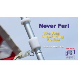 Neverfurl 1" White Never Furl Eliminates flag wrapping around pole read all info