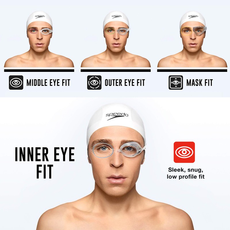 Speedo anteojos de natación unisex para adultos con espejo Vanquisher