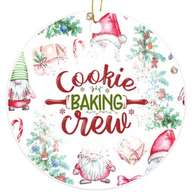 Cookie Baking Crew Decorative for Bakers Ornament - Christmas Oranment - Xmas Tree Decoration - Fun 2023 Christmas Ornament - 3" Round PVC Ornament - Printed in USA AAO375-FBM