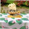 Mikinona Leaves Pattern Tablecloth Picnic Table Cover Iridescent Table Cloth