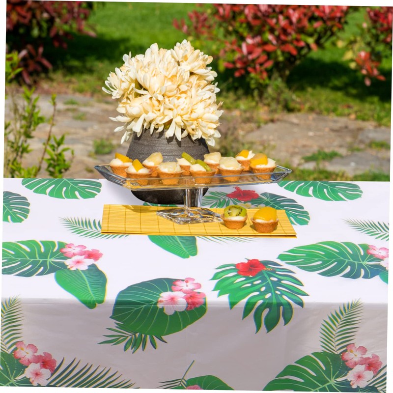 Mikinona Leaves Pattern Tablecloth Picnic Table Cover Iridescent Table Cloth