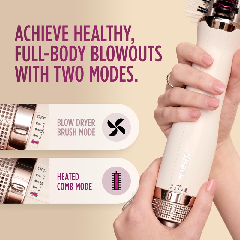 Shark HT212 SmoothStyle Heated Comb + Blow Dryer Brush with