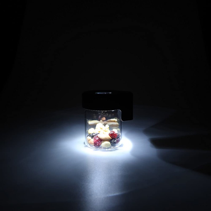LEWOT Magnifying Viewing Jar with LED Light, Airtight Transparent Glass