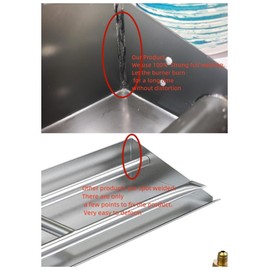 Americangaslogs 18"-24" Burner Pan for Gas Fireplace Gas Fireplace Burner Gas fire pits Gas Logs Propane Burner (22 Inch one Pipe)