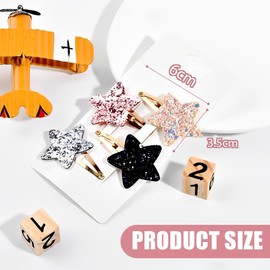 XUZOPIM Pack of 10 Star Hair Clips Cute Metal Hair Pins Colourful Hair Clips Girls Glitter Sparkling Hair Accessories, Girls, Fashion Hair Clip For Girls, Children, Women