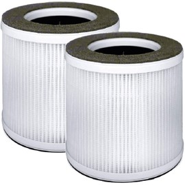 Nispira VK-6067B True HEPA Activated Carbon Filter Replacement Compatible with Vremi Air Purifier/Kokeki Air Purifier, 2 Packs