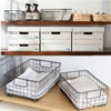 Kingrol 2 Pack Wire Storage Baskets with Handles, Metal Organizer